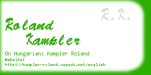 roland kampler business card